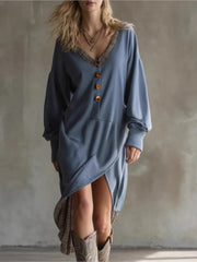 Cyflymder  Spring Autumn Long Sleeve Elegant Midi Dress Women's Clothing Casual Party Work Evening Fashionable Slit Dresses