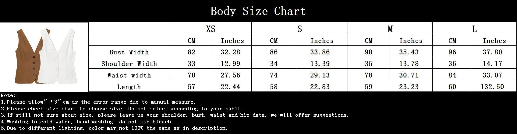 Cyflymder  Fashion Slim Vest For Women Summer 2025 New Brown Single Breasted V-neck Sleeveless Waistcoat Sleeveless Office Casual Solid Top