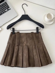 Cyflymder  High Waist Pleated  Skirt Women's Faionable Sli ort Skirt Ci Commute Korean Sle Polyester Fiber A-Line Skirt