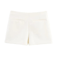 Cyflymder  Women's summer chic fashion Split design solid slim versatile Shorts Skirts retro high waist side zipper women's skirt