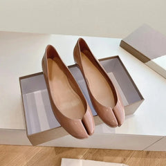 Cyflymder  Loafers Tabi Single Flats Patent Leather Mary Jane Wedges Shoes Women Sneakers Shallow Mouth Split Toe Ballet Trainers Summer