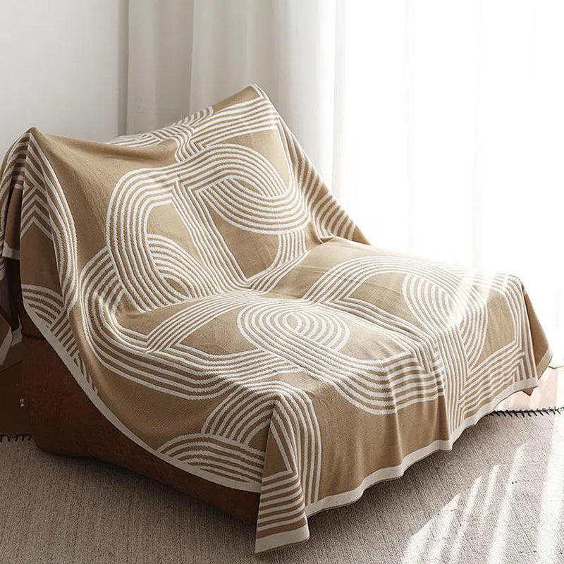 Cyflymder  European Knitted Summer Nap Air Conditioning Blanket Simple Bed End Towel for Hotels and Homestays Cozy Office Home Sofa Cover