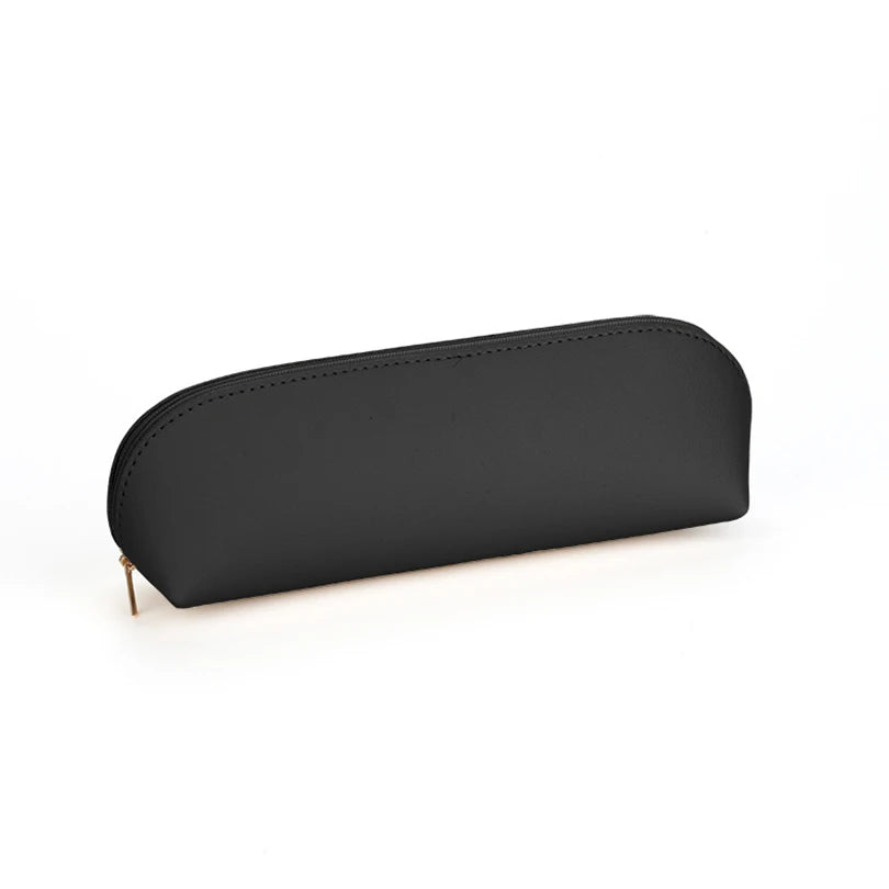 Cyflymder  Simple Pencil Case School Supplies Pencil Pouch PU Leather Trousses Scolaire Stationery Solid Color Estuche Escolar Pencil Cases