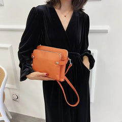 Cyflymder  Vintage pu leather women shoulder bag Multiple pockets female crossbody bag Casual Messenger bag big handbag phone wallet bolsa