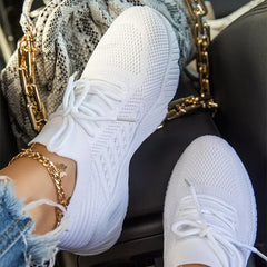 Cyflymder  Women's Sneakers Breathable Casual Women Socks Shoes Lace Up Ladies Flats Female Spring Vulcanized Running Zapatillas De Mujer