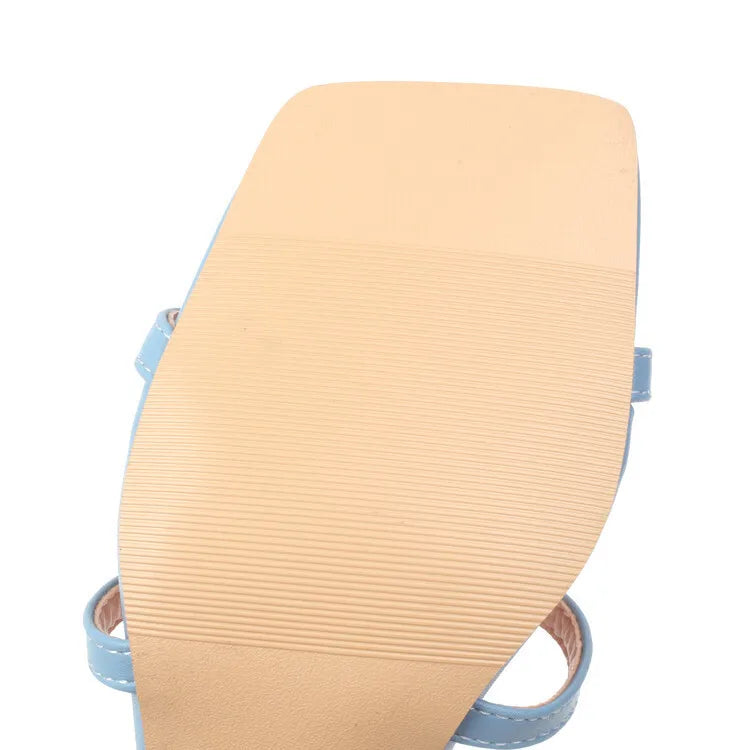 Cyflymder  Square Toe Spring Shoes 2025 Sandals Summer Heels Suit Female Beige Large Size Buckle Strap Open New Girls Block Black Big Fashion