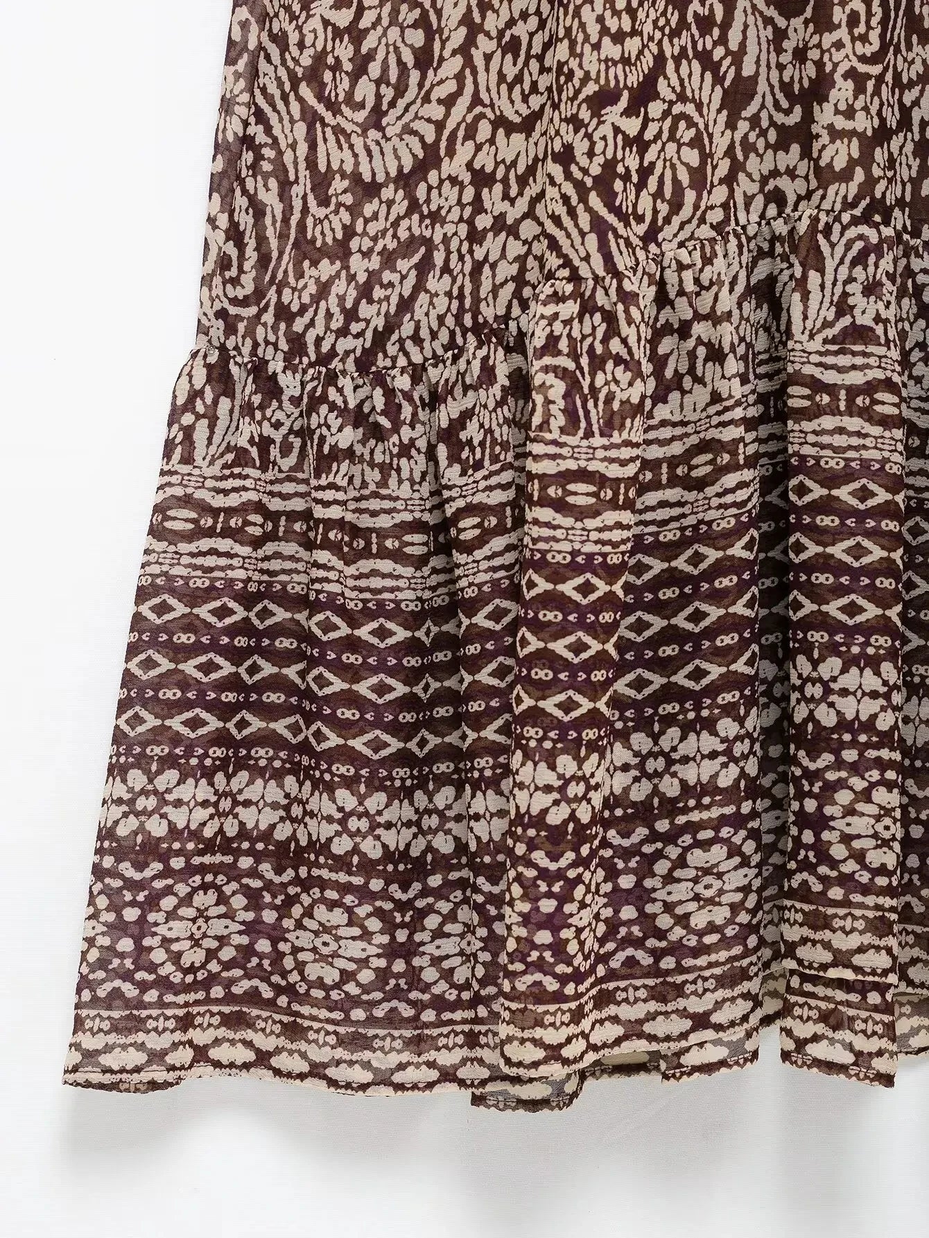 Cyflymder  Floral Print Long Dress Women 2025 New Summer Elegant Loose V-neck Lace Up Midi Dresses Vintage Chic Boho Casual Party Dresses
