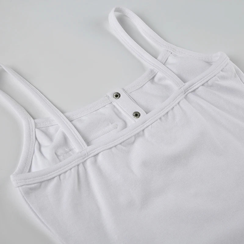 Cyflymder  Casual Solid Pockets Camis Top Sexy Slim Slash Neck Sleeveless Tank Toops Women 2024 Summer Fashion Streetwear Ladies