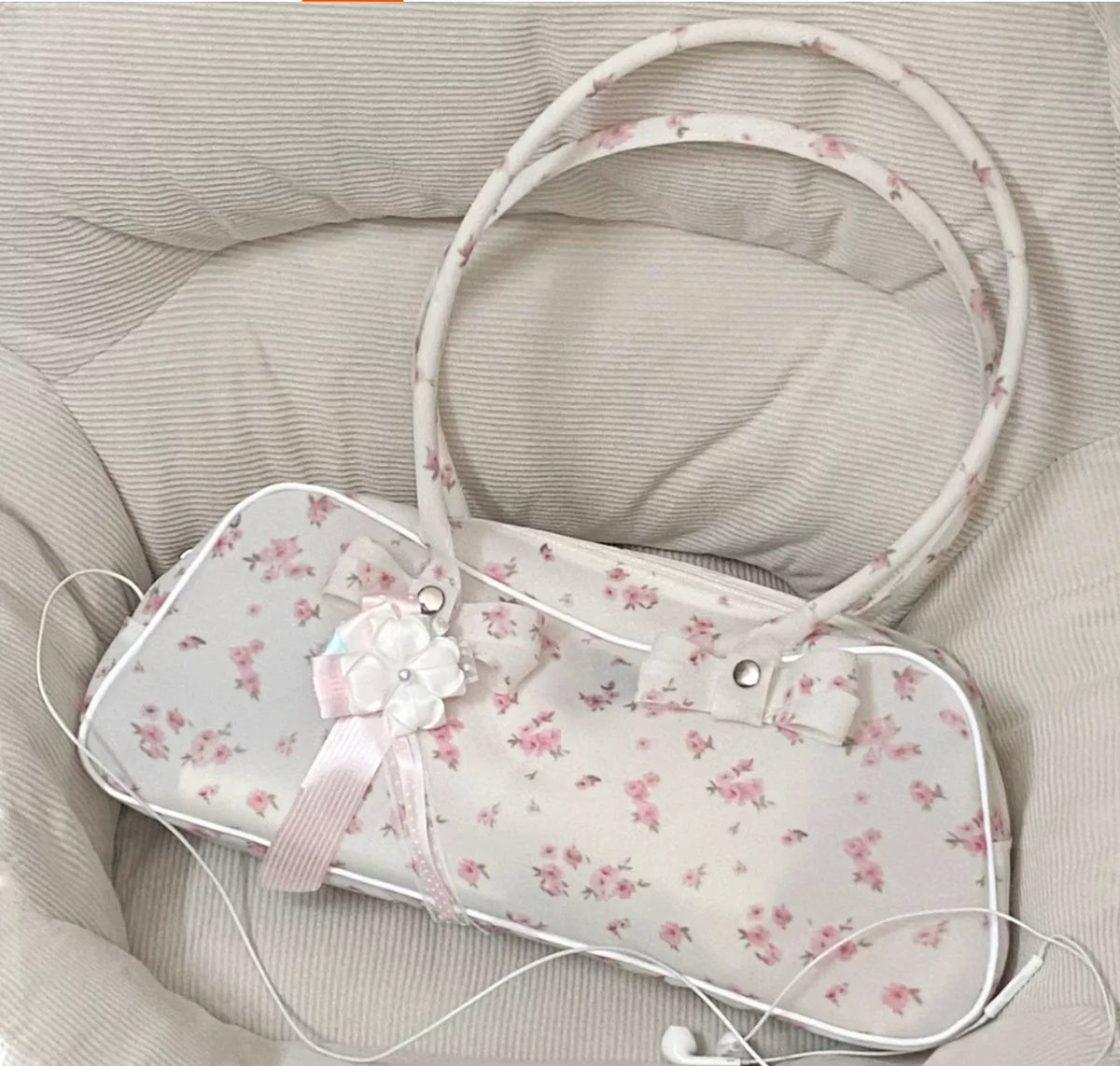 Cyflymder   Retro Harajuku Floral Jelly Handbag Women Bow Large Capacity Transparent PVC Underarm Bag Ladies Sweet Cute Shoulder Bags Chic