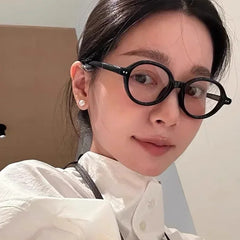 Cyflymder  Girls Y2K Red Green Frame Glass Retro Oval Glasses Eyewear Decorative Computer Anti-blue Eyeglasses with Seaside Goggles