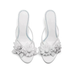 Cyflymder   New Women Sandals Sexy Summer High Heels Sandals Trend Outdoor Round Head Flower Shoes for Women Lightweight Luxury Shoes