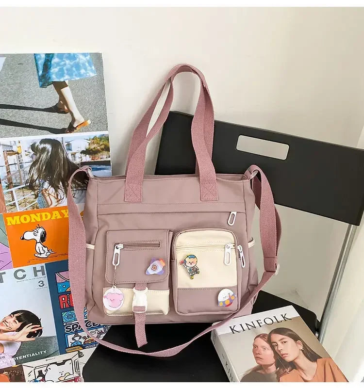 Cyflymder  Nylon Ladies Tote Messenger Bag Oxford Handbag Cross body Bags for Girls Satchels Waterproof Canvas Women Handbags Shoulder Bags