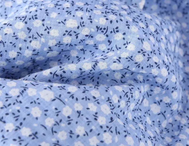 Cyflymder  Retro Blue Floral Print  Dr Sweet Front Bow Large Collar ort Sve Waist Cinched Street Sle Summer Dr for Women