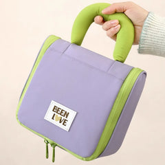Cyflymder  withHanging Hook Toiletry Washbag Large Capacity Waterproof Cosmetic Storage Bag Space Saving Multi-compartment Makeup Bag Women