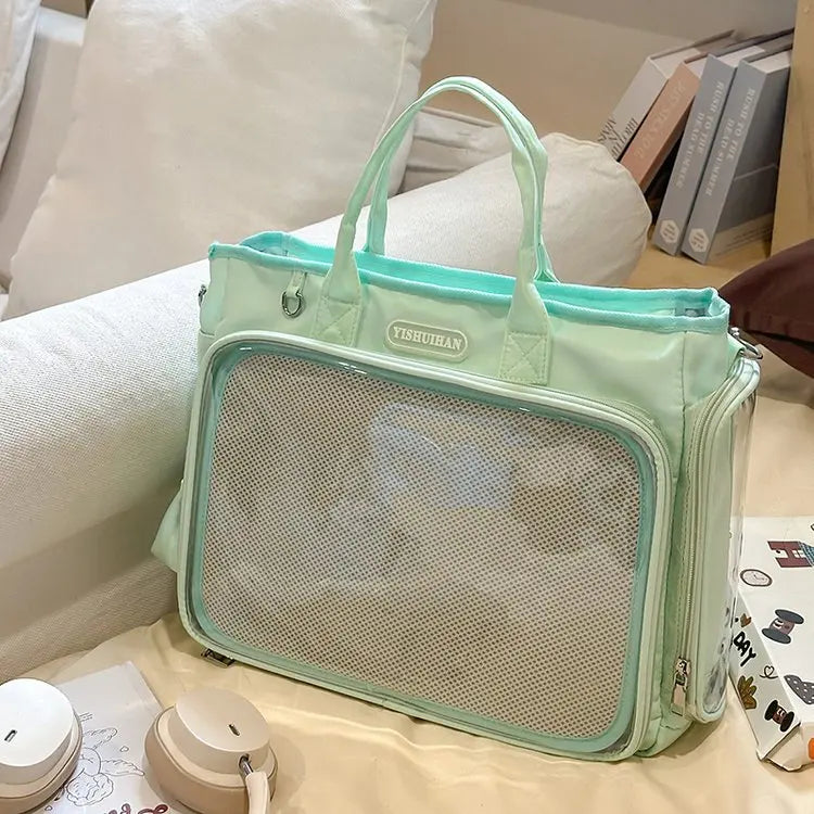 Cyflymder  Vintage Y2k Aesthetic Simple Shoulder Crossbody Bags All Match Trendy Transparent Ita Bag Ins Casual Backpack for Women Students