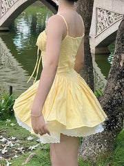 Cyflymder  Prairie Chic Slim A-Line Dress Sexy Slash Neck Sleeveless Mini Dresses For Women Summer Fashion Streetwear Ladies