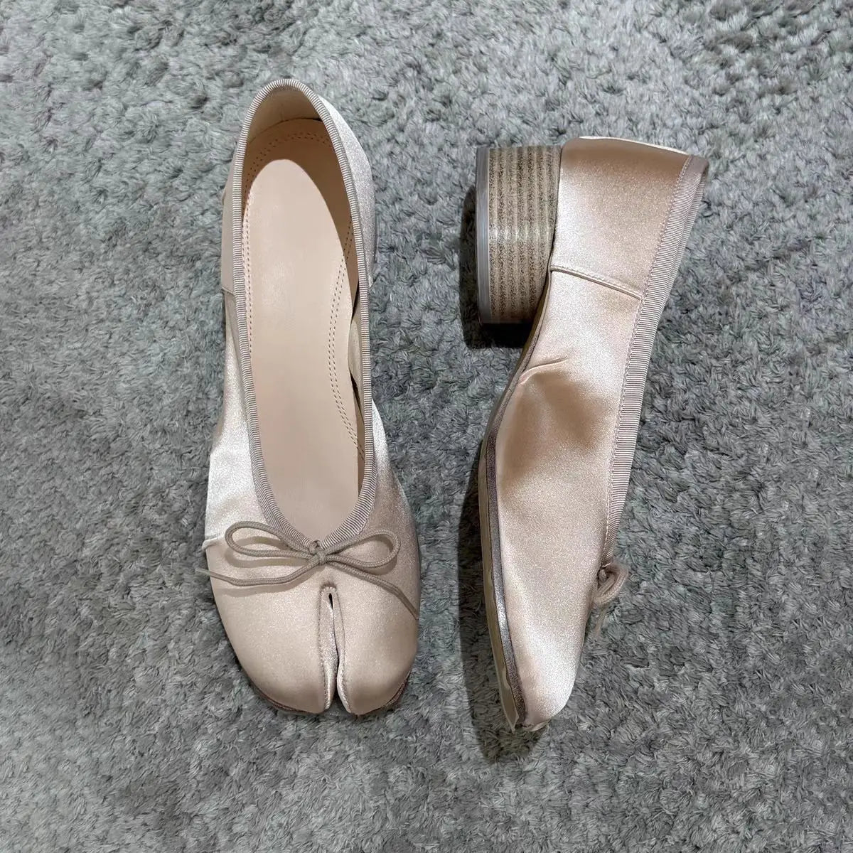 Cyflymder  Women Ballet Flats Shoes Pink Flats Cute Bowknot Comfort Soft Sole Dress Shoes for Ladies Vintage Flats Women Casual Shoes