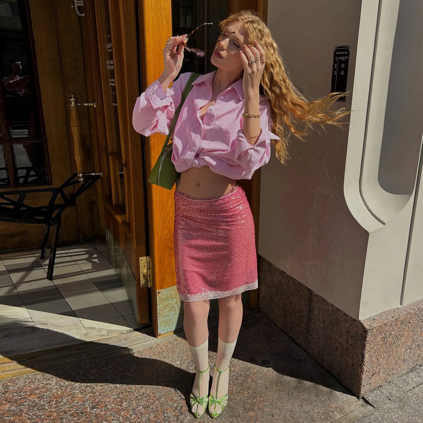 Cyflymder  Pink Glitter Skirts Women Fashion Sexy Sequins See Through Slim Skirts 2025 new summer Vintage Y2k Hot Girls Party Club Skirts