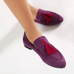 Cyflymder  Leopard Pattern Boat Shoes Suede Flat Heels Pointed-toe Loafers Big Size 34-46 Casual Shoes