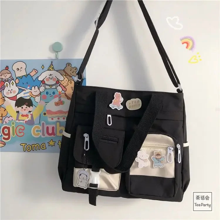 Cyflymder  Nylon Ladies Tote Messenger Bag Oxford Handbag Cross body Bags for Girls Satchels Waterproof Canvas Women Handbags Shoulder Bags