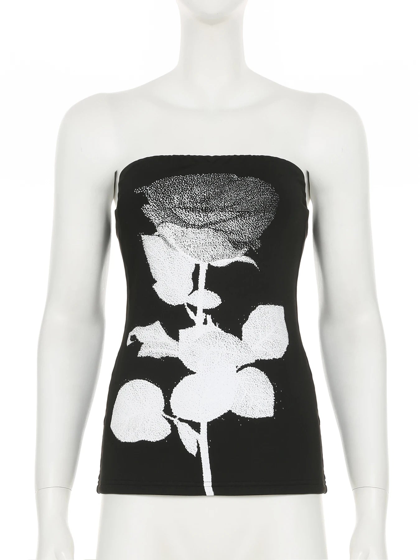 Cyflymder  Basic Slim Floral Tube Tops Casual Slash Neck Sleeveless Tank Tops Women Summer Spring Fashion Streetwear Ladies