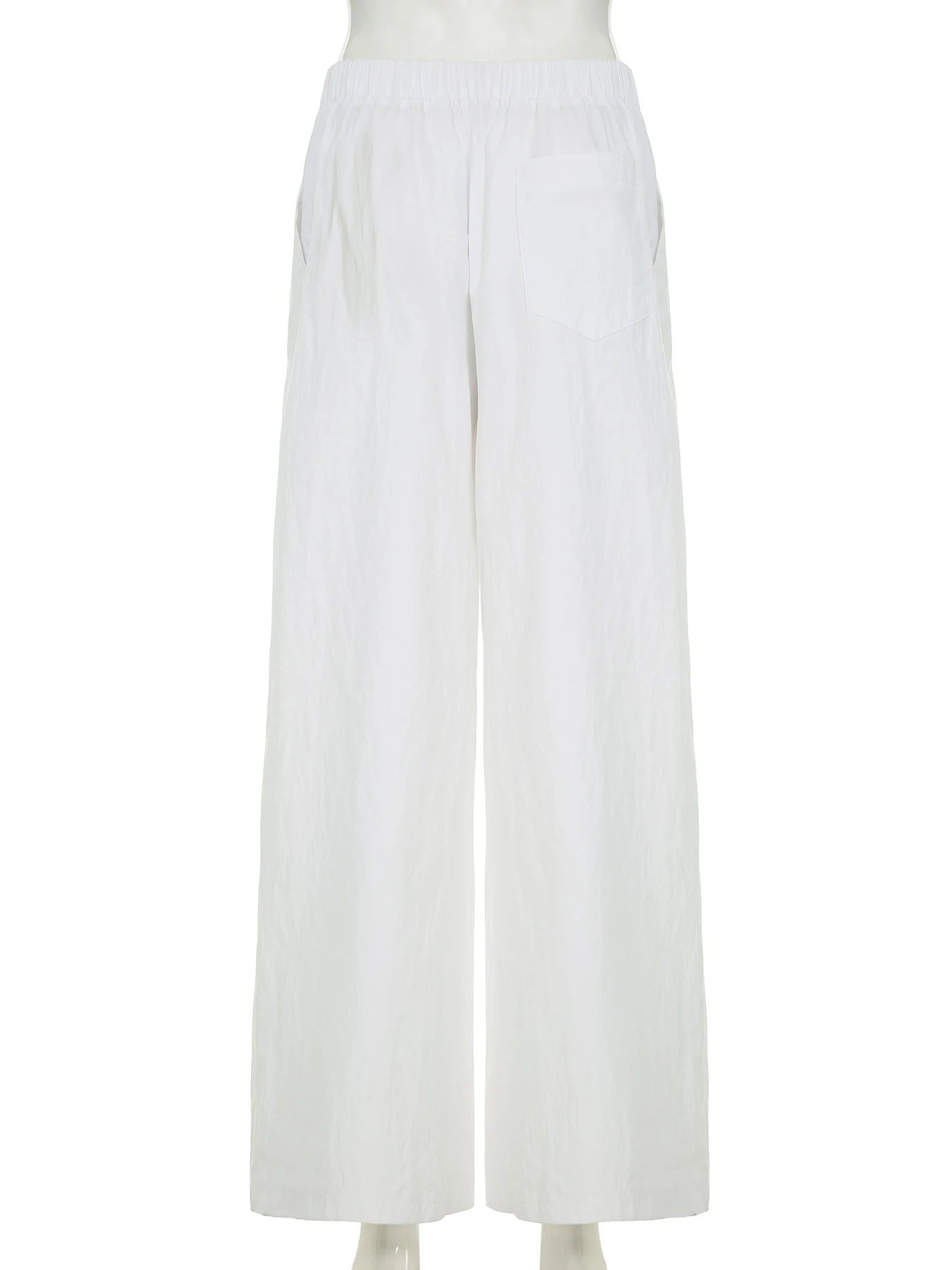 Cyflymder  Casual Solid Wide Leg Pants Basic Button Mid-Waisted Straight Pants Women 2025 Streetwear Kpop Sporty Activewear Lady