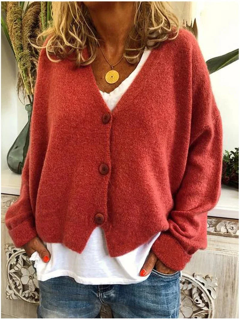 Cyflymder  Large Size Women's Casual Loose Knitted Cardigan Sweater Thi Cotton Knitting Open-irt Sle Spring Faion Ladies' Wear