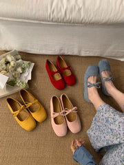 Cyflymder  Shoes Woman Comfortable And Elegant Square Toe Bow-Knot Casual Female Sneakers Flats Butterfly Dress Summer Rubber  Leisure Mary
