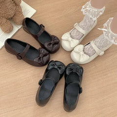 Cyflymder  Lovely Big Bowknot Low Heel Mary Jane Shoes Women Autumn Comfortable Thick Heel Japanese Jk Shoes Pumps Women Lolita Shoes