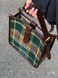 Cyflymder Fashion Plaid Shoulder Bags for Women Retro Design Ladies Purses and Handbags Casual Daily Female Small Square Messenger Bags