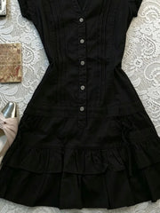 Cyflymder  Sweet Ruffle Lolita Dress Women Y2K Harajuku Gothic Retro Mini Dress Girls Daily Evening Casual Outfits