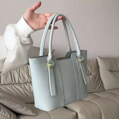 Cyflymder  Mint Green Simple Large Capacity Shoulder Bag Women 2025 New Spring Summer Tote Bag Ladies Versatile Fashionable Handbag