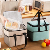 Cyflymder Waterproof Portable Lunch Bag Cationic Large Thermal Insulation Bag Ice Bag Thickened Large-capacity Lunch Box Bag Picnic Bag