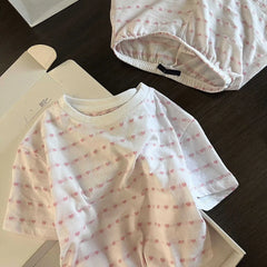 Cyflymder  Love Printed Pajamas Women's New Summer Short-sleeved Shorts Casual Suit