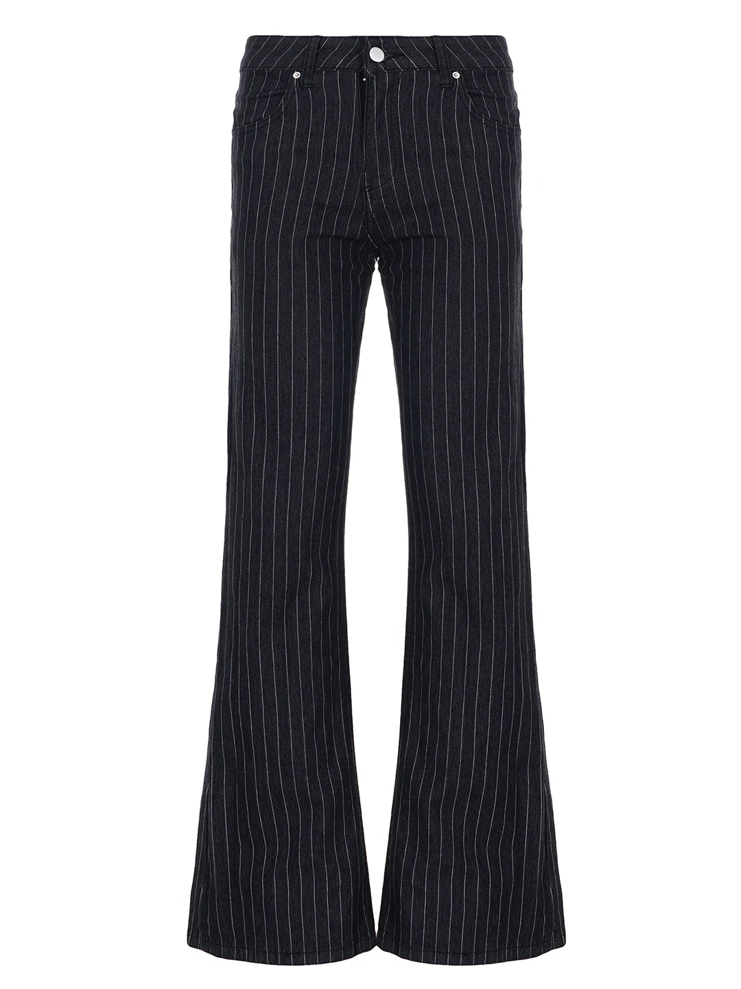 Cyflymder  Low-Waist Slimming Bla Stripe Bell Bot Jeans Women's Faionable Versatile Denim Pants Streetwear Romore Hot Girl Outfit