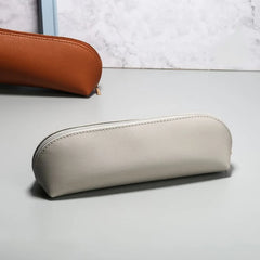Cyflymder  Simple Pencil Case School Supplies Pencil Pouch PU Leather Trousses Scolaire Stationery Solid Color Estuche Escolar Pencil Cases