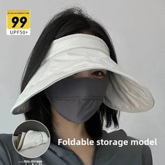 Cyflymder  New Hot Sale Of The Season Women's UV Protection Ice Silk Spring Summer No Brim Cap Breathable Egg Roll Design Anti Ultraviolet