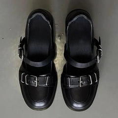 Cyflymder  Chunky  Jane Shoes Mid Heels Desigenr Shallow Sandals 2025 Trend New Spring Dress Shoes Pumps Mujer Zapatos