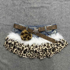 Cyflymder  Vintage Y2k Patchwork Cowboy Short Skirt Women's Hot Girl Gothic Retro Slim Darkly Skirts Female Aesthetic Sexy A-line Outfits
