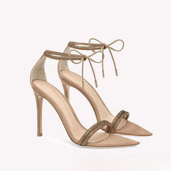 Cyflymder   Fashion Designer Women's Shoes Sexy Runway Style High Heeled Sandals for Woman Exquisite Rhinestone Casual Shoes Sandalias Mujer
