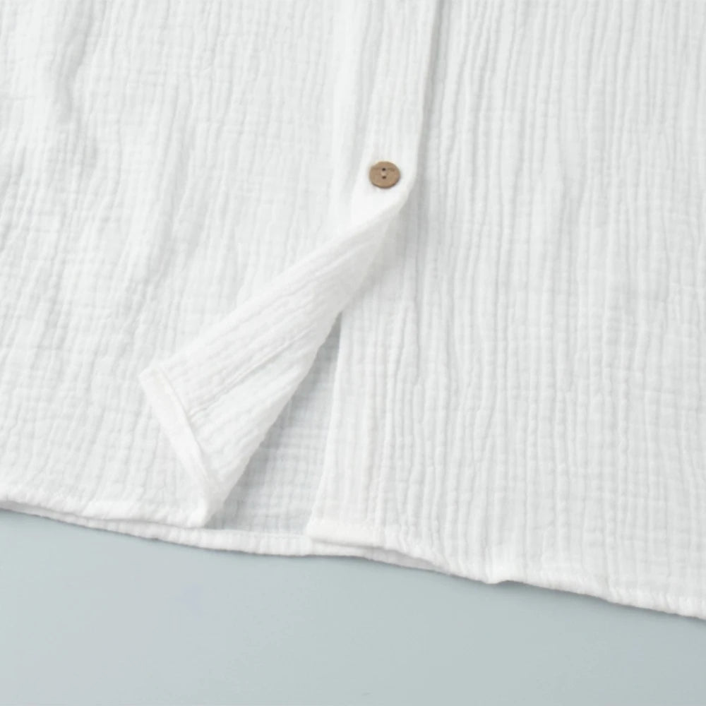 Cyflymder  Cotton Spliced Ruffled White Shirts for Women Peter Pan Collar Lantern Sleeve Patchwork Buttons Shirt Autumn Style