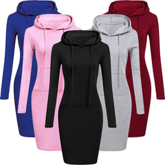 Cyflymder Ladies Dress Autumn Women Hooded Dresses Hoodies Women Sweatshirts Women Hoodies Dress Tops Ladies Clothing