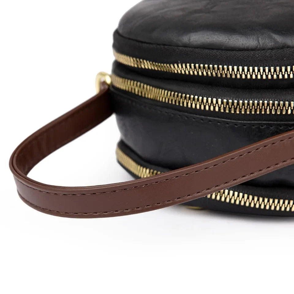 Cyflymder  Luxury 3-Layer Pockets PU Leather Women's Leisure Shoulder Bag and Purses Fashionable Lotus Pattern Crossbody Bag Ladies Sac