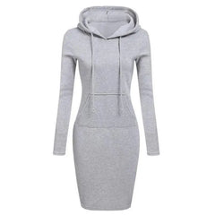 Cyflymder Ladies Dress Autumn Women Hooded Dresses Hoodies Women Sweatshirts Women Hoodies Dress Tops Ladies Clothing