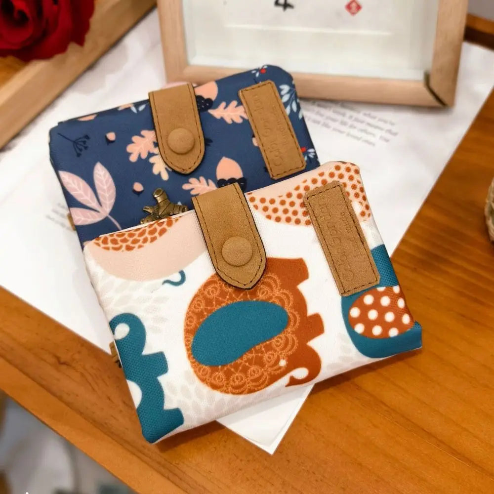 Cyflymder  Women Cute Zipper Hasp Short Wallet PU Leather-Capacity Coin Purse Money Bag Frosted Printing ID Card Holder Girl Cute Clutch