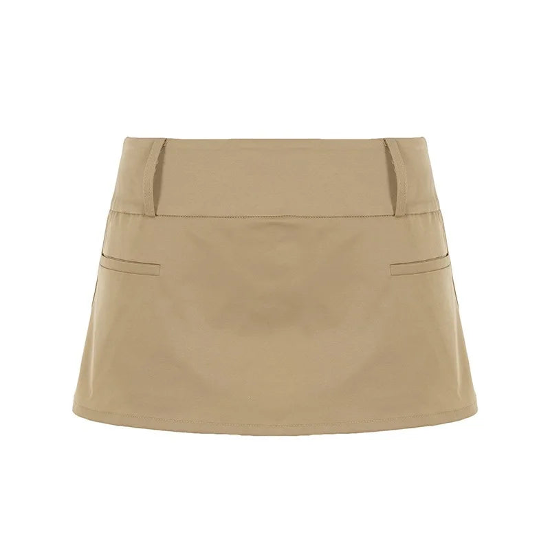 Cyflymder   Spice Girl Khaki A-shaped Skirt
