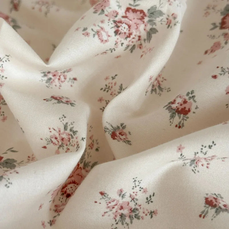 Cyflymder  100% Cotton Pastoral Floral Print Ruffles Bow Princess Bedding Set Queen King Duvet Cover Set Bed Sheet/Fitted Sheet Pillowcases