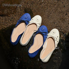 Cyflymder   Flower women ballet flats bowknot casual mary janes