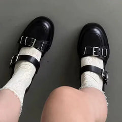 Cyflymder  Chunky  Jane Shoes Mid Heels Desigenr Shallow Sandals 2025 Trend New Spring Dress Shoes Pumps Mujer Zapatos