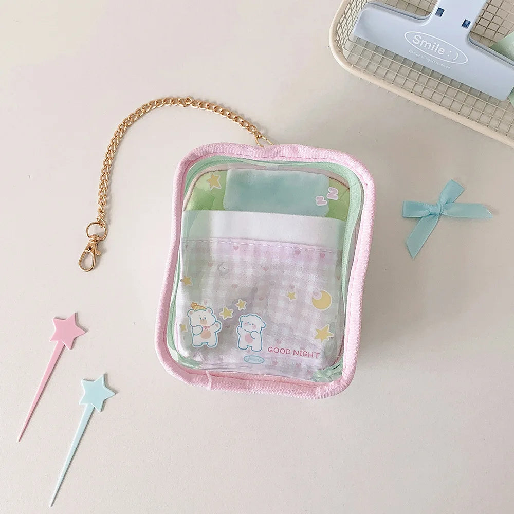 Cyflymder  Simplicity Sweet Kpop Photocard Holder with Lanyard Fashion Badge Pin Ita Bag for Girl Japanese Kawaii Displaying Photo Card Bag